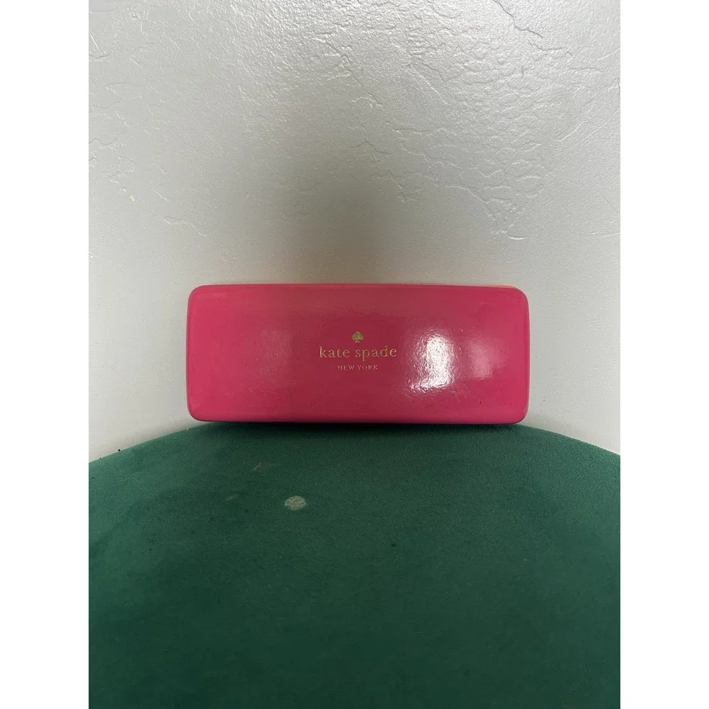 Kate Spade Eyeglasses Sun Glasses Case Pink and Orange Hard Clamshell Case Only